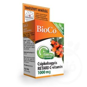   BIOCO CSIPKEBOGYÓS RETARD C-VITAMIN 1000MG CSALÁDI CSOMAG FILMTABLETTA 100 DB