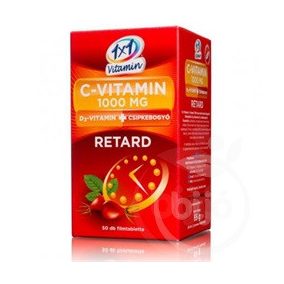 1X1 VITAMIN C-VITAMIN 1000 MG RETARD D3+CSIPKEBOGYÓ 50 DB